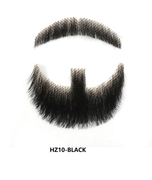 100% Human Hair Handmade Fake Mustache Beard for Entertainment/Drama/Life