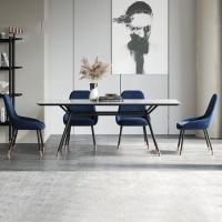 Dessus de carreau de céramique de jambe d'acier inoxydable en métal de 10 tables de salle à manger de Seater solides solubles ou de marbre