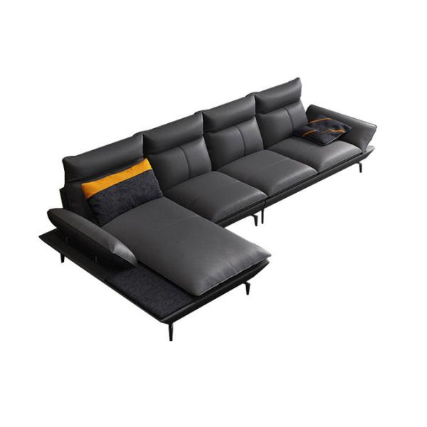 3 Seater Contemporary Living Room Sofa leather wood frame with low price