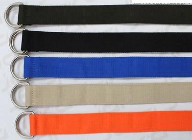 Solid Color Metal Tip Polyester Webbing Belt Nickel Steel Buckle Available