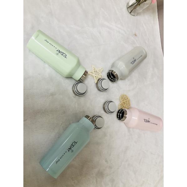 Double Wall Stainless Steel Flask Bottle BPA Free Multi Colored 350ML Lightweight