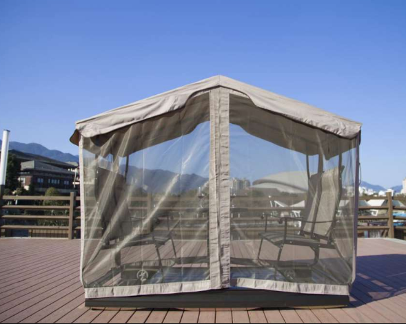 Chaise suspendue extérieure familiale avec couleur de coussin personnalisée et tente anti-moustiques