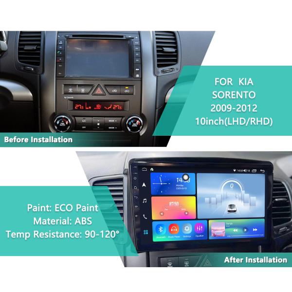 10 Inch Car Android Head Unit Matte Black 2009 - 2012 Kia Sorento Android Head Unit
