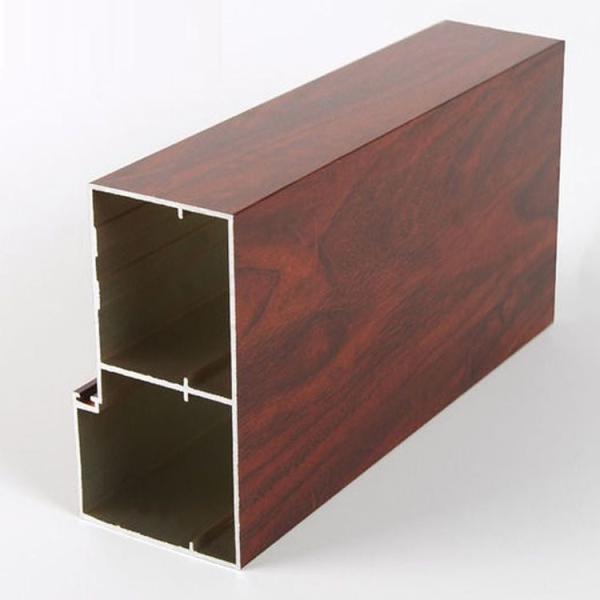 Aluminium Profile Wood Color Sliding Door Aluminium Storefront Profile