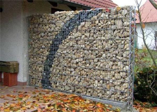 Zinc Coated Welded Wire Gabions Baskets , Stone Filled Wire Cages