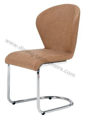 Fashion Furniture Dining Chair Plywood Material Glossy Chromed Leg Home Decors