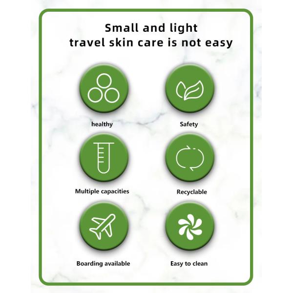 Frasco mal ventilado acrílico de creme do centímetro cúbico com empacotamento cosmético da bomba do espelho