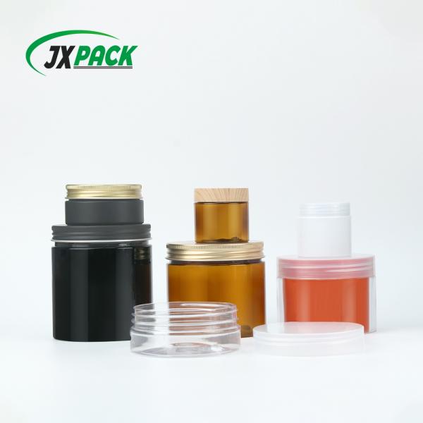 JXPACK PET Plastic Cream Jar 100g-500g with Screw Lid