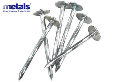 Galvanized Steel Roofing Nails With Umbrella Head For Attaching Roofing Materials