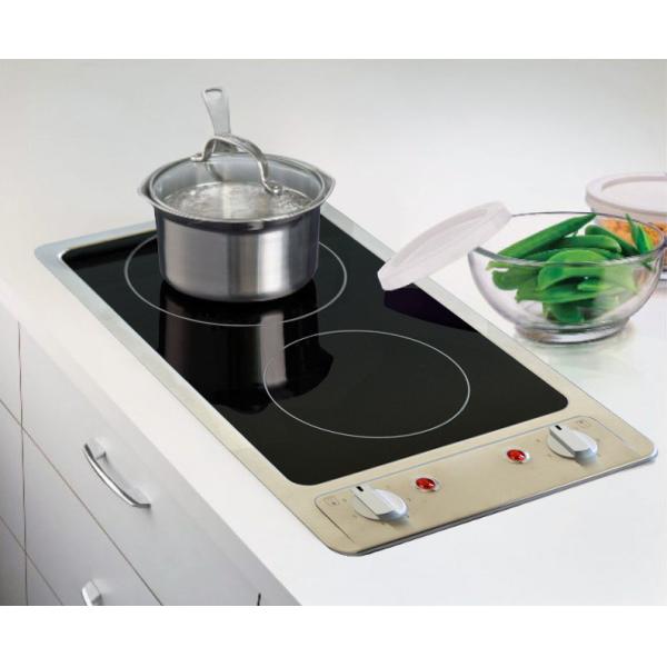 12 In. Knob Control Timer Stainless Steel Shell Ceramic Radiant Electric Cooktop