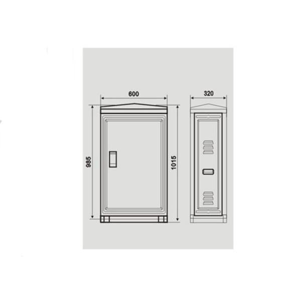 SMC Power Fiberglass Enclosures Cabinet Reinforced Plastics Outdoor Cable Box