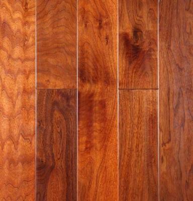 Plancher en bois machiné par noix américaine ; planchers machinés par HDF américains rotatoires de noix