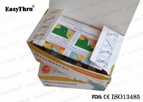Caneta de insulina descartável amarela indolor, 30Gx8MM Agulhas de caneta de injecção