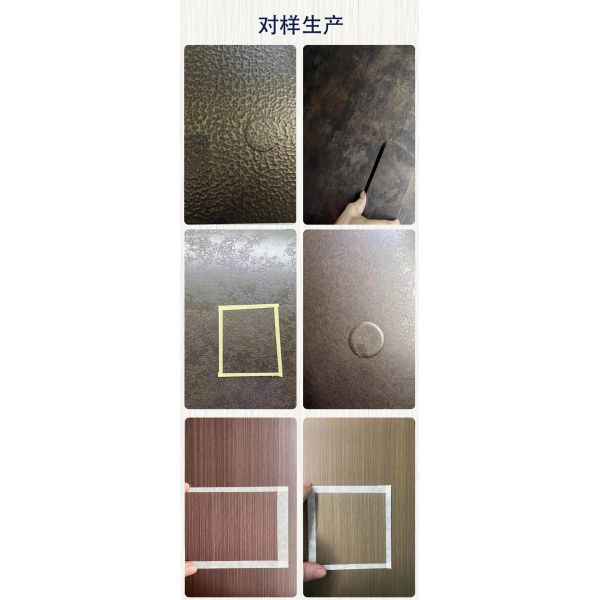 Panel de acero inoxidable martillado a mano personalizado, resistente a los arañazos, para la decoración artística del hogar