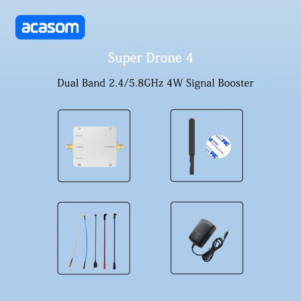 Dual Band DJI Drone Wifi Extender 5-16V Power Supply 4W Output