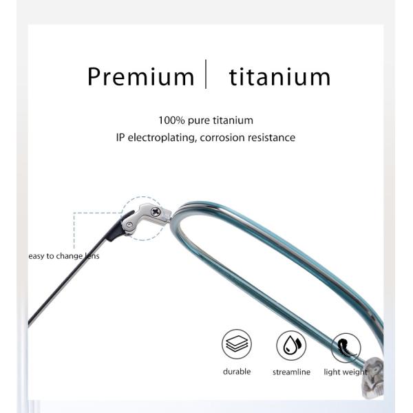 Стекла ацетата рамки титана квадратные, люди CE фасонируют стекла