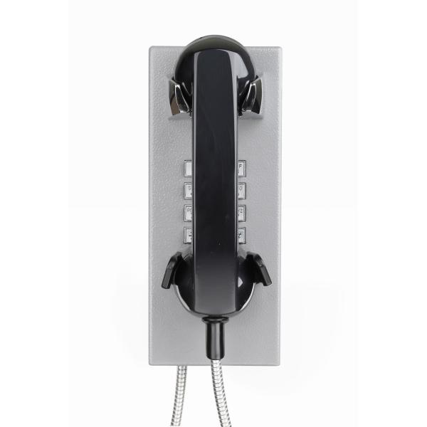 GSM / 3G 屋外用グレー耐破壊電話機、12キー金属キーパッド付き