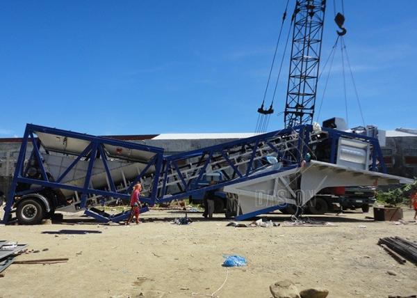35m3/H Ready Mix Mobile Concrete Plant , Portable Floating Concrete Batching Plant
