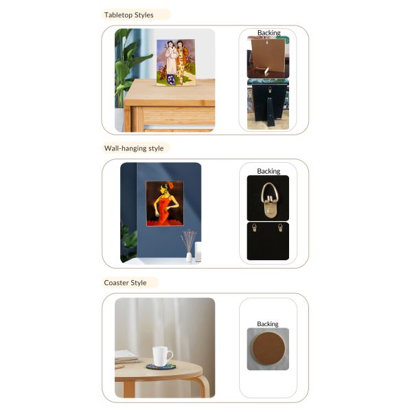 Hand-Painted and Hand-Crafted Ceramic Art Tile Picture Pottery & Enamel Wall Hanging for Home Decoration