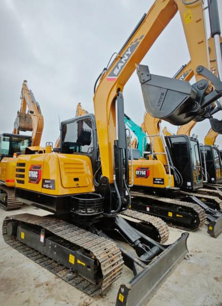 Factory Sale 6 Ton Mini Used Excavators Sany SY60C Backhoe Crawler Excavator For Sale