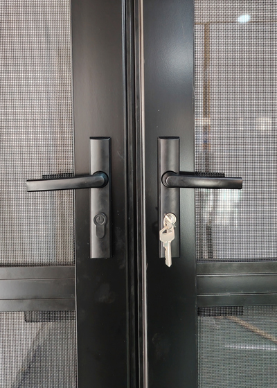 Australian Standard Aluminum French Doors with Built-in Screen Door