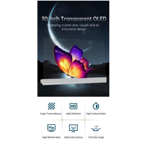 Excellent Quality 30 Inch Desktop OLED TV Transparente LG Map Display for Subway Shopping Malls