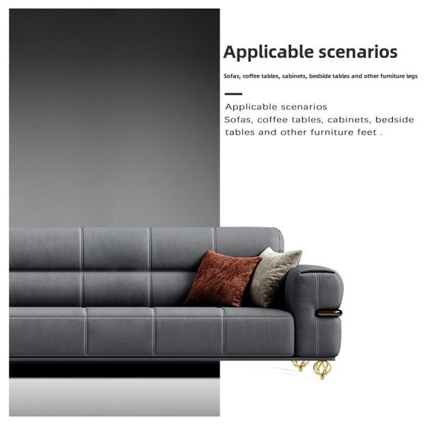 Luxury Hollow Gold Furniture Sofa Legs Manufacturers Direct Sales Conical Metal Cabinet Table and Chair Legs Modern Sofa Legs