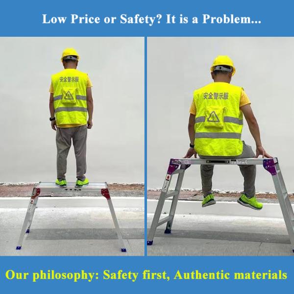 120cm Height Foldable Work Platform Stool for Car Washing and Household Climbing