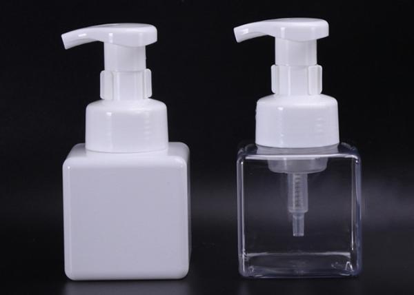 No leakage 500ml Face Wash Pump Bottle , Square Foam Cleanser Bottle