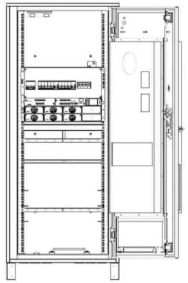armário da energia de 400A 48VDC, armário do equipamento de telecomunicações para a altura de 2000m
