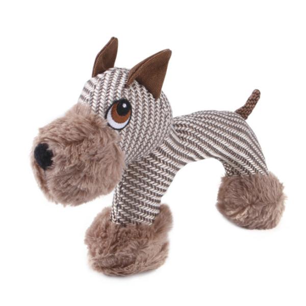 Rubber Plush Puppies Dog Toys Safe For Aggressive Chewers