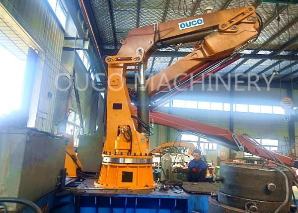 Knuckle Telescopic Boom Marine Deck Crane For Hoisting 2.2T10M