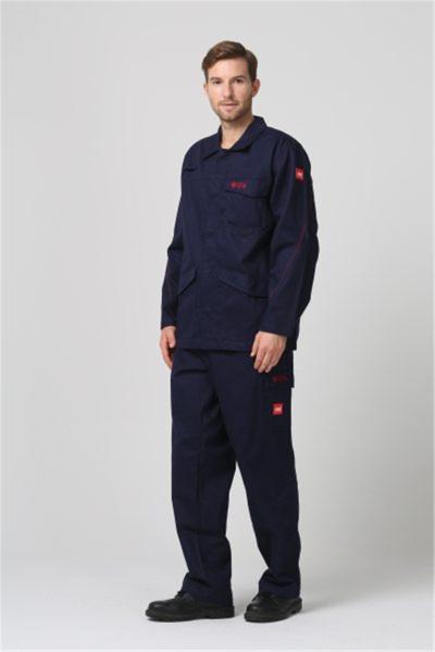 Multi Pockets Molten Metal Protective Clothing EN11612 Men'S Fire Resistant Work Jacket