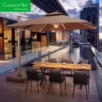 Outdoor Umbrella Patio Aluminium Garden Parasol Beach Umbrella with Mail Packaging