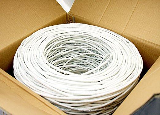 FTP CAT5E Network Cable 4 Pairs 24 AWG Solid Copper PVC Jacket for Ethernet