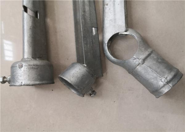 45° Barbed Wire Extension Arm , 3 Strand Galvanized Barb Wire Arm 2 1/2 X 1 5/8