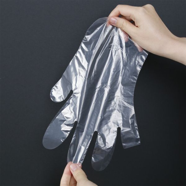 Food Grade Disposable PE Gloves with Non-Slip Embossed Texture and Individually Packed for Safety