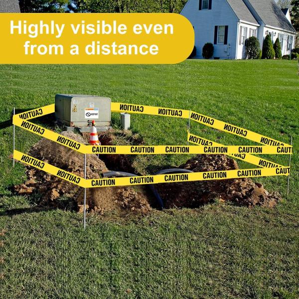 Biohazard High Visibility Tape Halloween Decoration Tape for Haunted Houses, Yard Décor, Parties | Caution