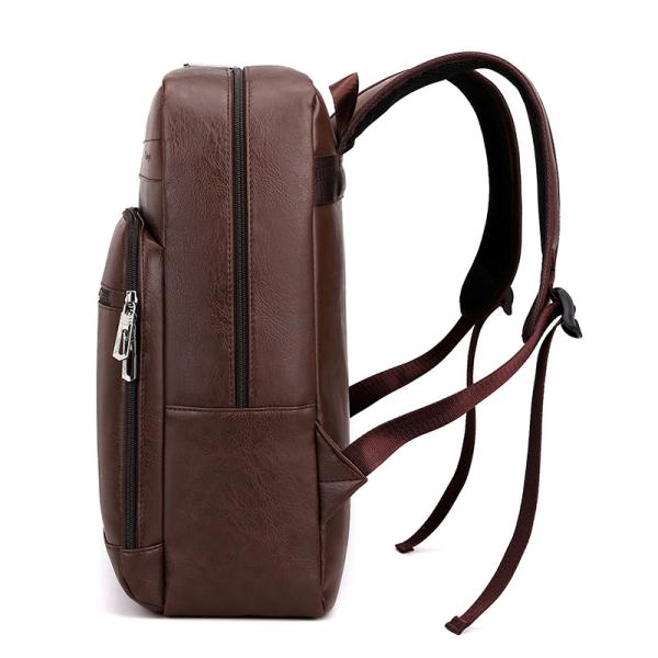 PU Leather Laptop Backpack with Customizable Colors and Sizes for School and Business
