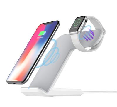 Travel 2 In 1 Fast Standing Wireless Charger For Apple Watch / Ipad Tablets