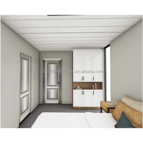 20 pies o 40 pies portable Casa pequeña prefabricada Villa de acero ligero Modular casas prefabricadas con tubos cuadrados de acero galvanizado