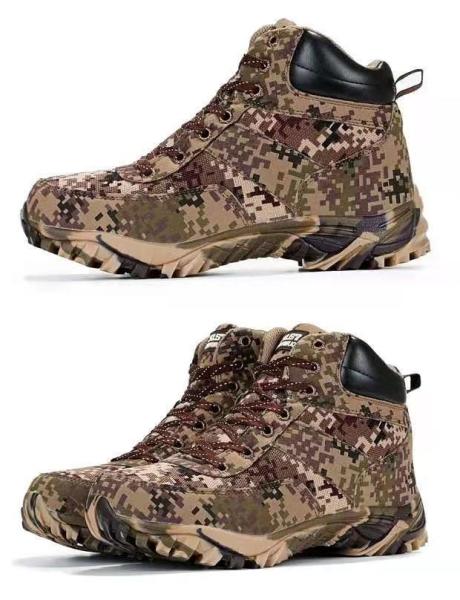 Canvas Camouflage Cotton Military Leather Boots Warm Windproof