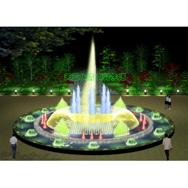 Digital Programmable Water Fountain , Beautiful Resin 4 Tier Water Fountain