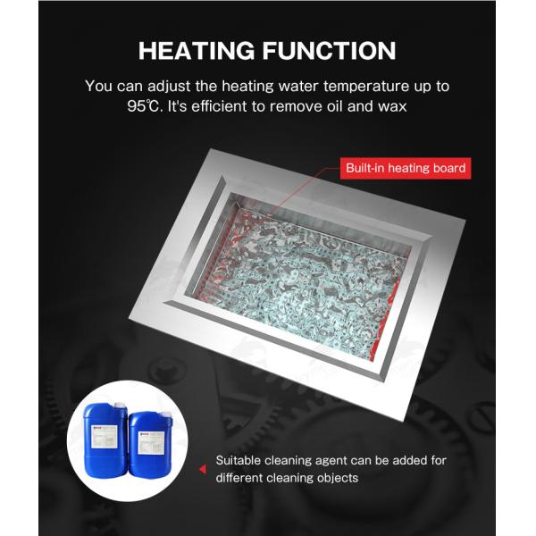 Nettoyeur à ultrasons industriel de 77 litres 1200W 40kHz avec chauffage numérique
