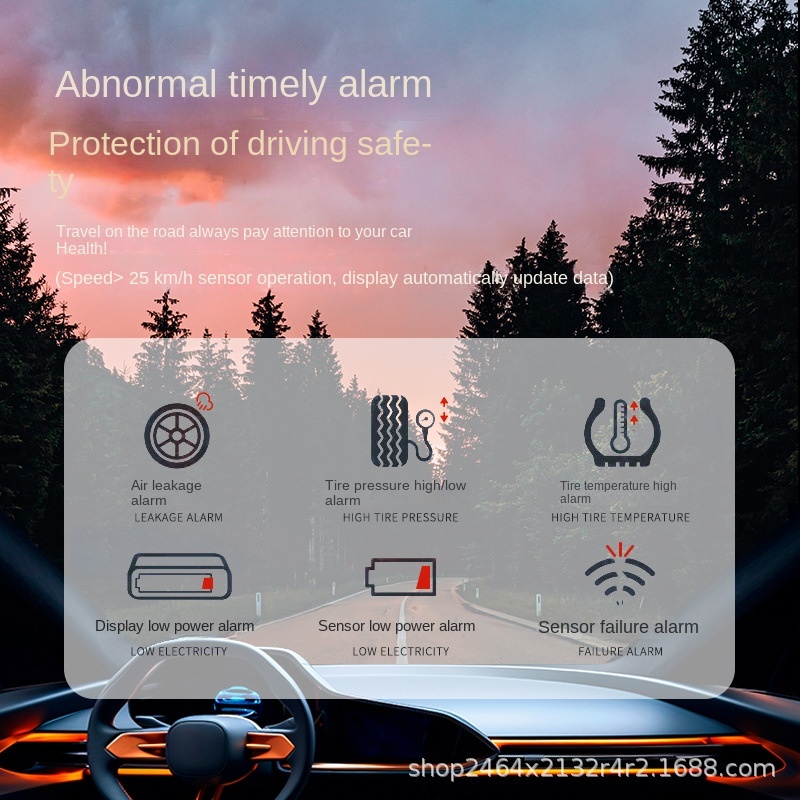 JYS-TPMS S10 Wireless Solar TPMS Tire Pressure Monitor 5V Mobile Car Number Plate Tire Pressure Detection Sensor 1Y Warranty