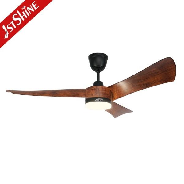 110-240V/50Hz-60Hz LED ventilador de teto com controle remoto e lâminas de madeira por 1stshine