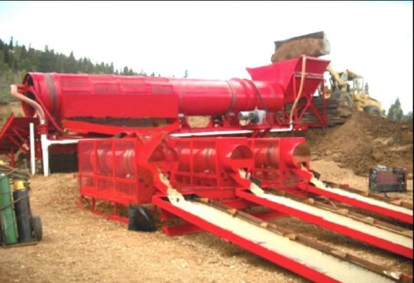 150m3/H, 85Kw poder, comprimento de 9m, móvel de aço, giratório, tela do Trommel da lavagem do ouro