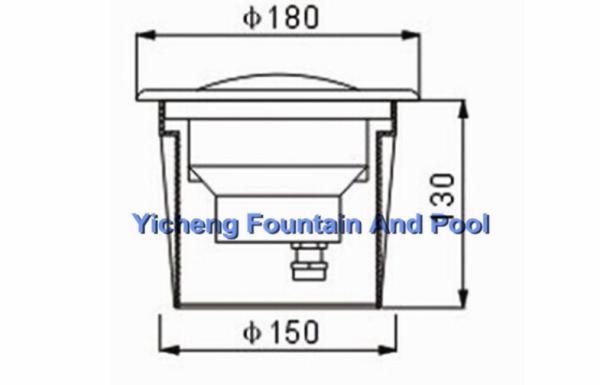 300W High Power Halogen Underwater Fountain Light , Outdoor Pool Light No UV or IR