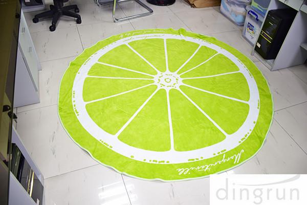 Jacquard Round Beach Towels Luxury Size Lemon Lolor 180*180cm
