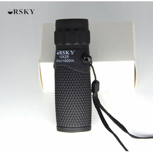 Mini Household 10X25 Black Small Pocket Telescope 5.5 Degree For Children